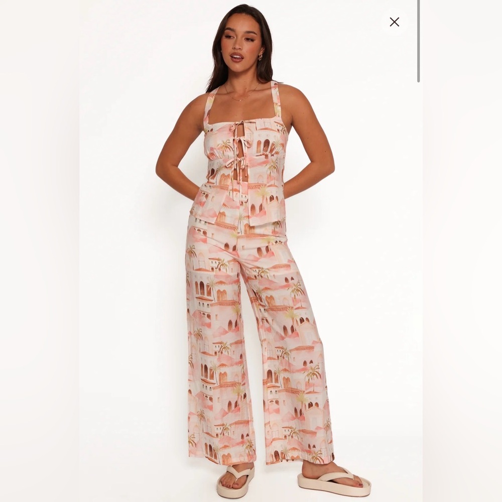 Petal & Pup Women's Devina Pants, Tan Print, Medium